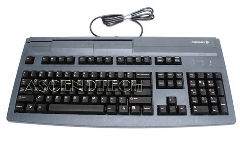 cherry black usb keyboard with high performance smart card reader|keyboard with smart card terminal.